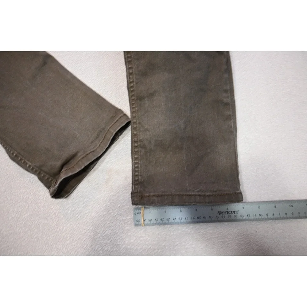 Levis 511 Slim Fit Jeans Mens 38x30 Brown Stretch Denim Rugged Excellent